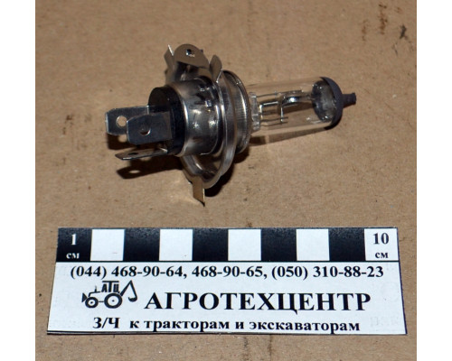 Лампа головного світла галогенка H4 12 V 60/55W Р43Т (3 контакти) з вусики