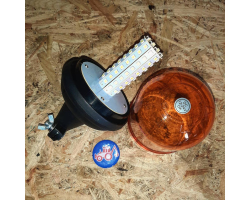 Маяк проблисковий жовтий 12В-24В LED штиреве кріплення sm810DD/sm803DB