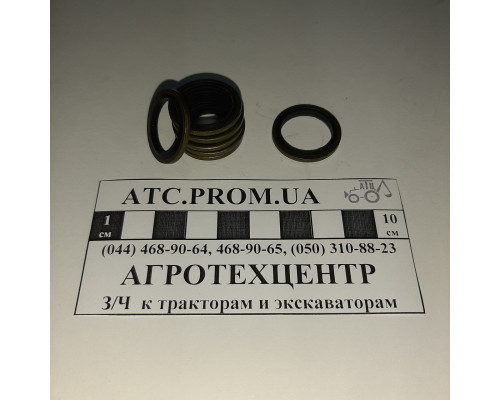 Кільце металеве з гумовим ущільненням d18х25х2