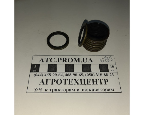 Кільце металеве з гумовим ущільненням d22х30х2