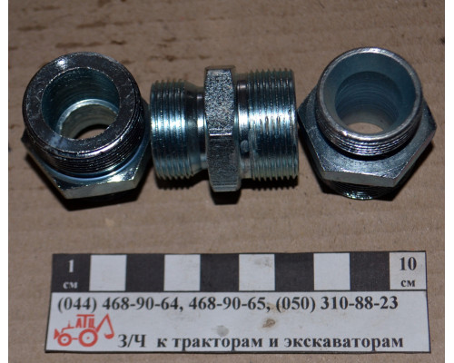 Штуцер з'єднувальний НШ-32 фланця S32 М30х1.5/М27х1.5