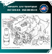 Комплект трубок ВД Т-40 (пучковий насос)