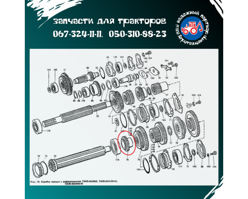 Шестірня Т-40 КПП 1324 Z = 22 (6 передачі) Т25-1701324