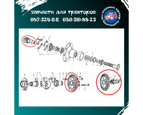 Комплект шестерень ПВМ Т-40 Т40-2303003