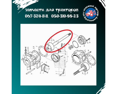 Барабан гальмівний Т-40 у зборі лівий (довгий вал) Т25-3502090