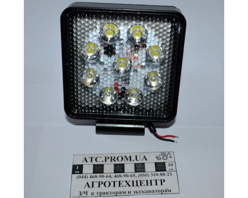 Фара робочого світла LED 9х3 квадратна ФР-230СБ(RS WL-0727 floow)