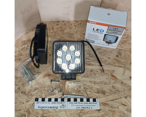 Фара робочого світла LED 9х3 квадратна ФР-230СБ(RS WL-0727 floow)