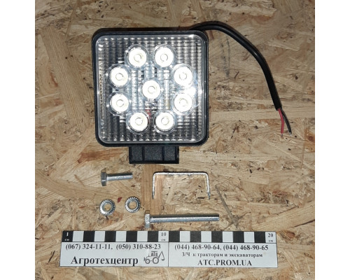 Фара робочого світла LED 9х3 квадратна ФР-230СБ(RS WL-0727 floow)